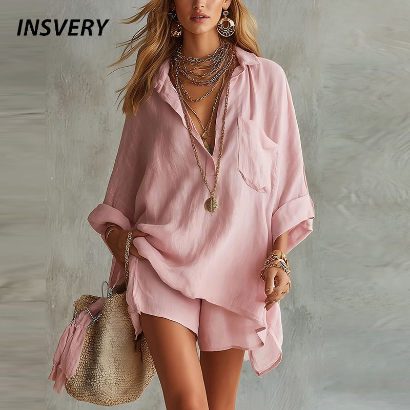 Women'S Formal Wear Blouse - Spring Summer Long Sleeve V Neck