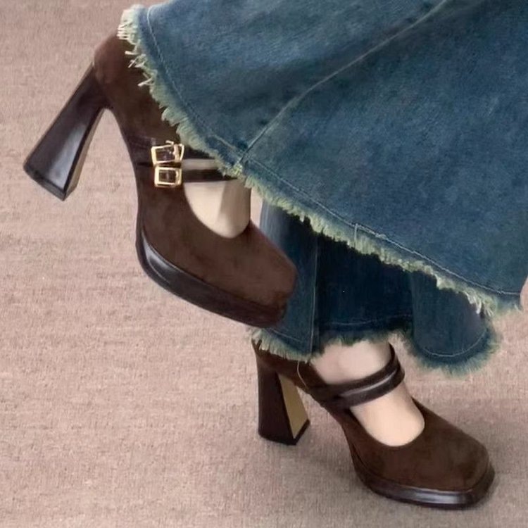 Vintage Women'S Formal Wear - Vintage Thick High Women Mary Jane