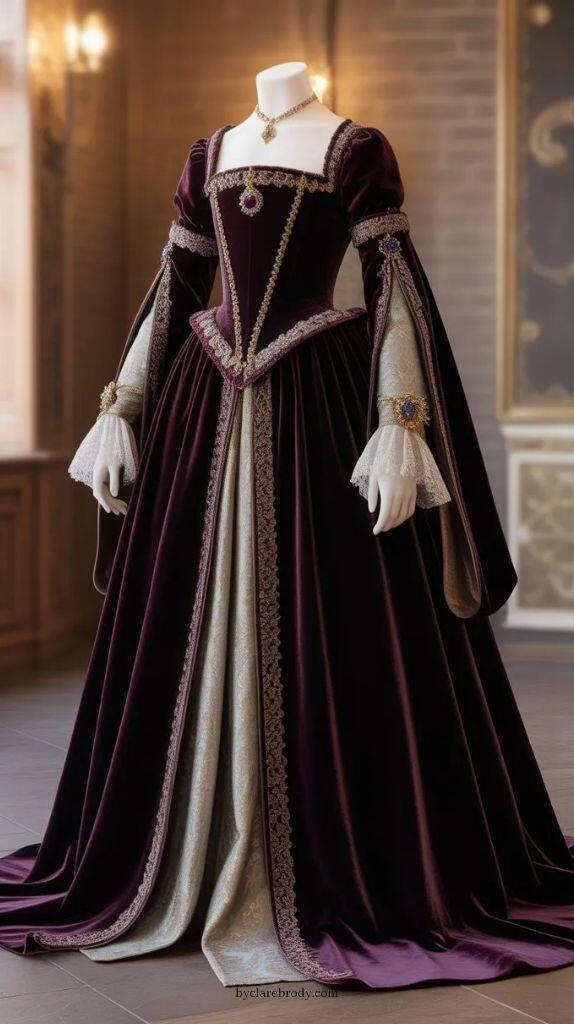 Vintage Women'S Formal Wear - Vintage Duchess Purple Prom Gown Masquerade