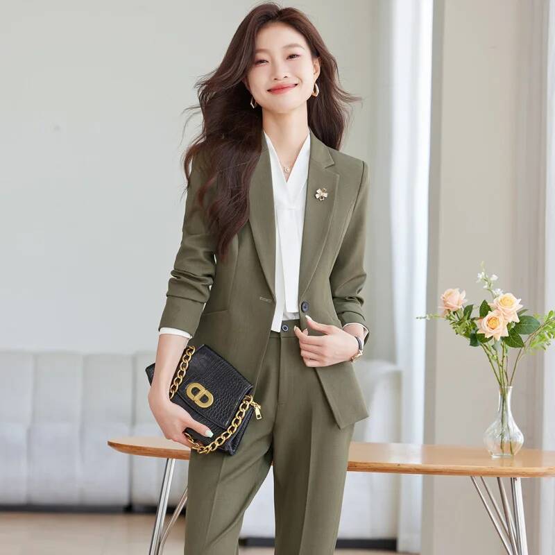 Autumn Winter Formal Uniform S - Women'S Formal Wear Pantsuits ulasan dan harga