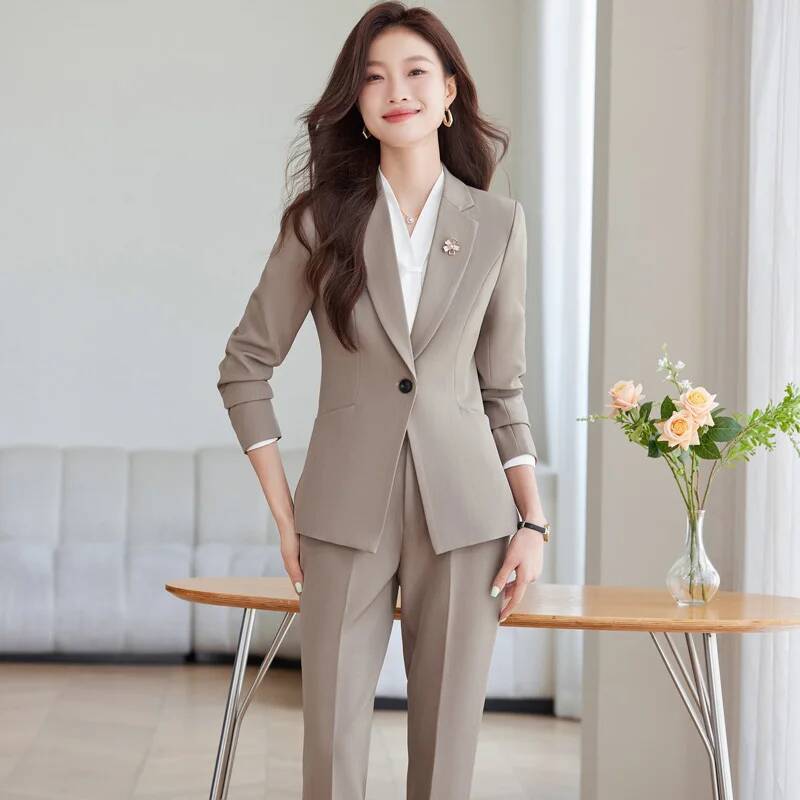 Autumn Winter Formal Uniform S - Women'S Formal Wear Pantsuits ulasan dan harga
