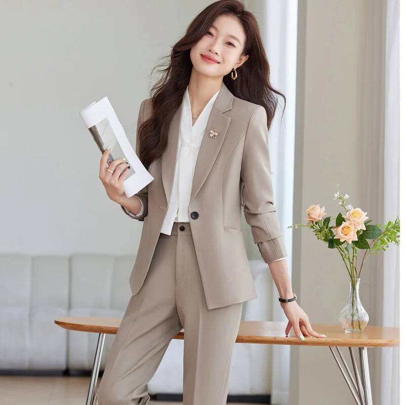 Autumn Winter Formal Uniform S - Women'S Formal Wear Pantsuits ulasan dan harga
