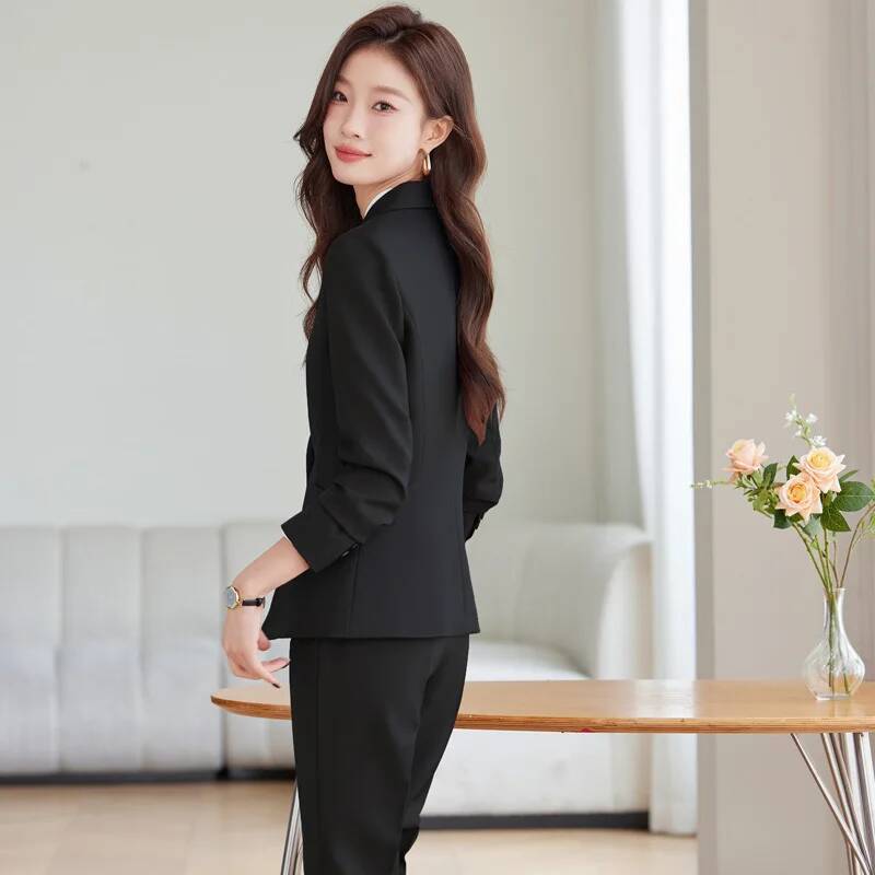 Autumn Winter Formal Uniform S - Women'S Formal Wear Pantsuits ulasan dan harga