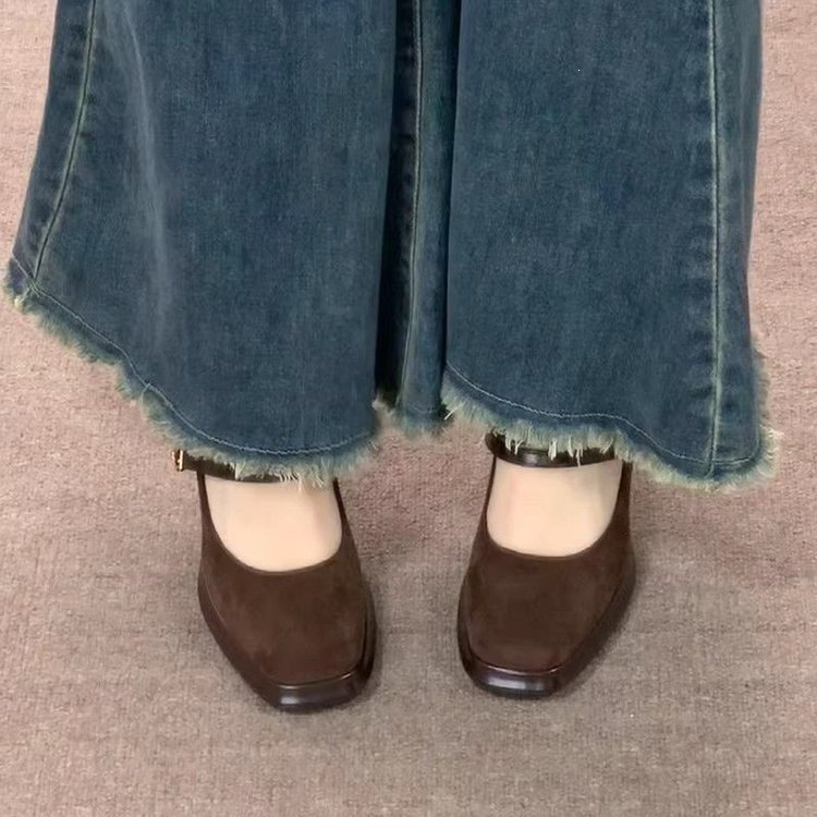 Vintage Thick High Women Mary  - Vintage Women'S Formal Wear ulasan dan harga