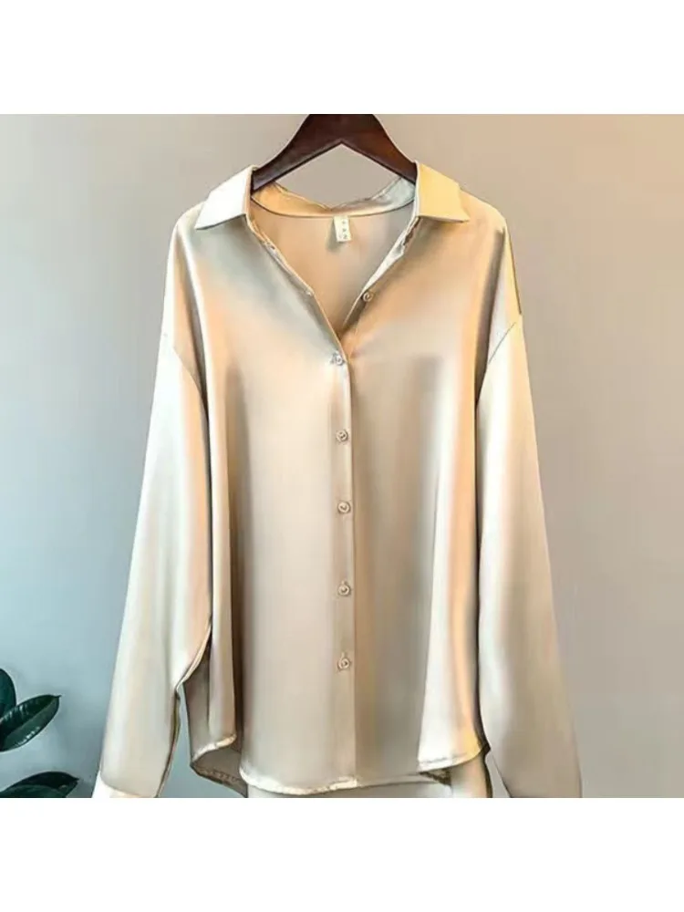 Plus Size Casual Women Silk Sh - Women'S Formal Wear Blouse ulasan dan harga