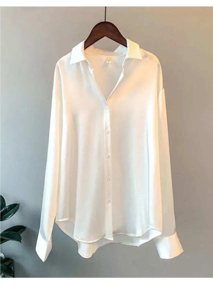 Plus Size Casual Women Silk Sh - Women'S Formal Wear Blouse ulasan dan harga