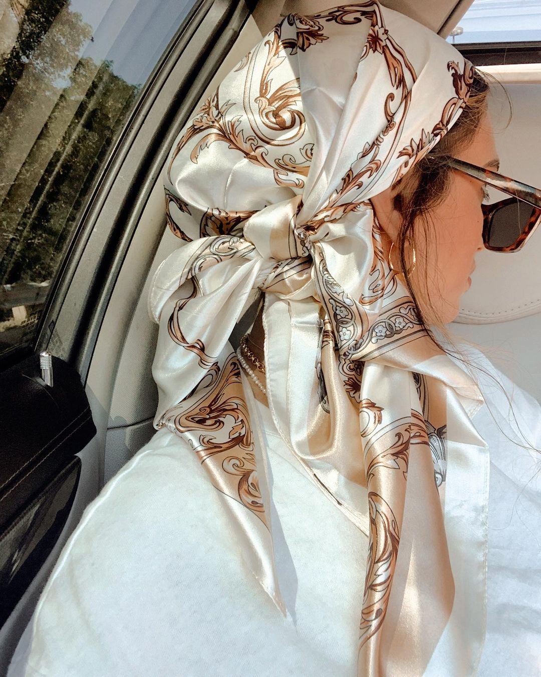 Satin Square Scarf Women Musli - Scarf Silk Neck ulasan dan harga