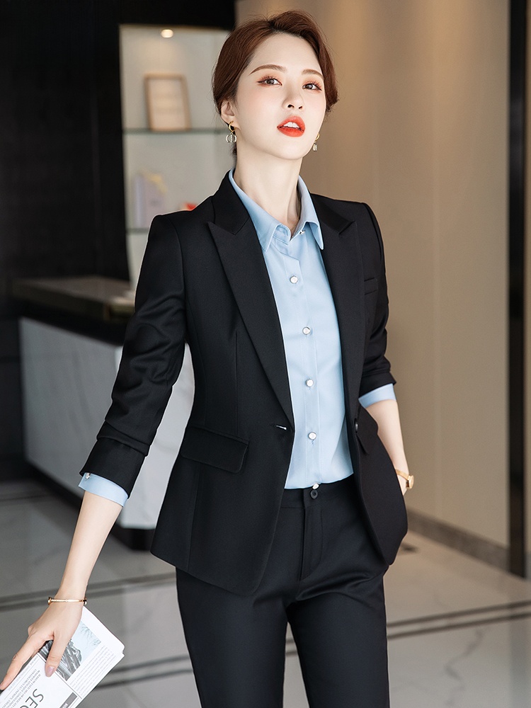 Gray Suit Set for Women Spring - Women Formal Wear Interview ulasan dan harga