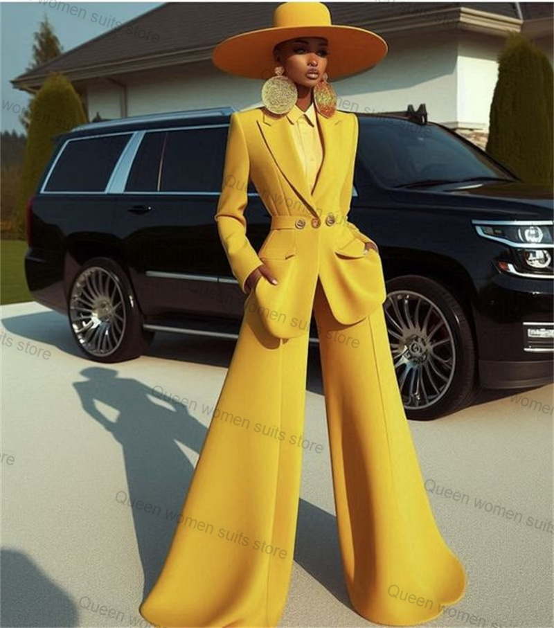 Yellow Cotton Women Suit Set 2 - Women'S Formal Jackets To Wear With Dresses ulasan dan harga
