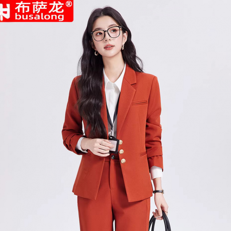 Khaki women's suit set, high-e - Women Formal Wear Interview ulasan dan harga