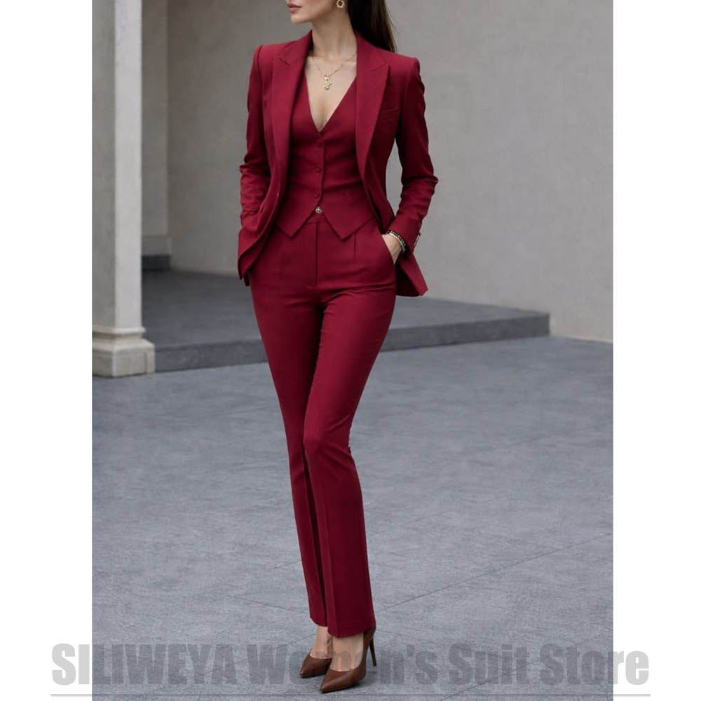 Women 3 Piece Suit Set Blazer  - Women Formal Wear Blazers ulasan dan harga