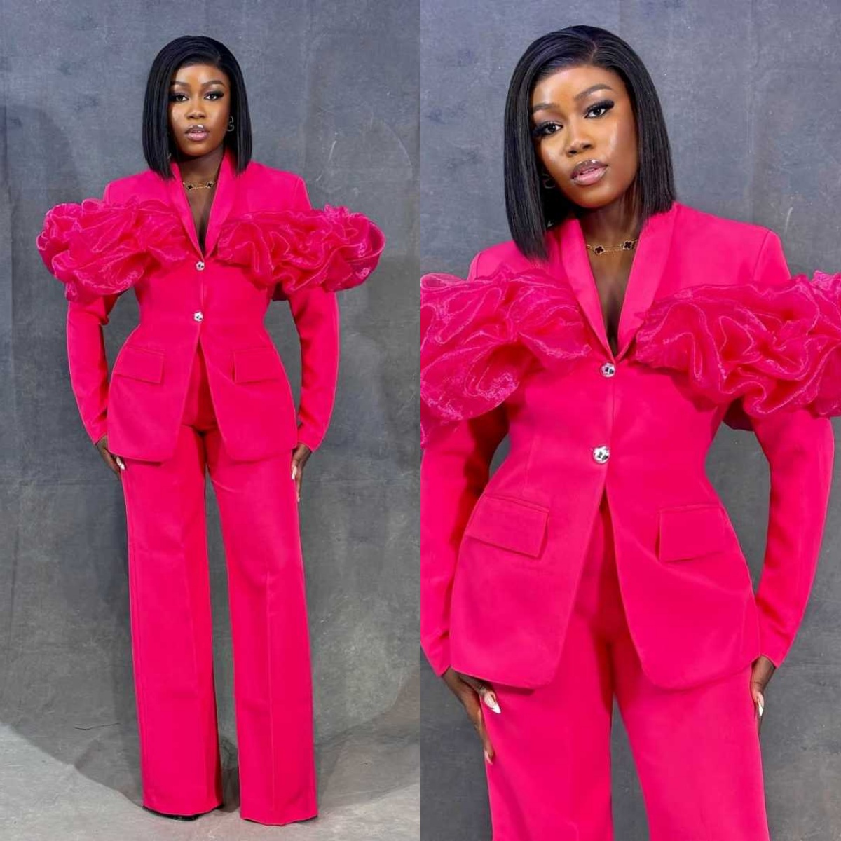 Customized Hot Pink Women Pant - Women'S Formal Jackets To Wear With Dresses ulasan dan harga